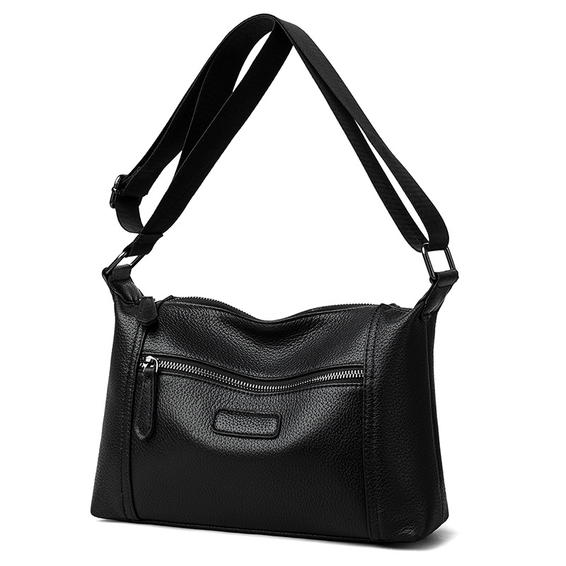 Férfi válltáska valódi bőrből — városi minimalista stílus, első réteg marhabőrből, poliészter bélés, márka Gorchis