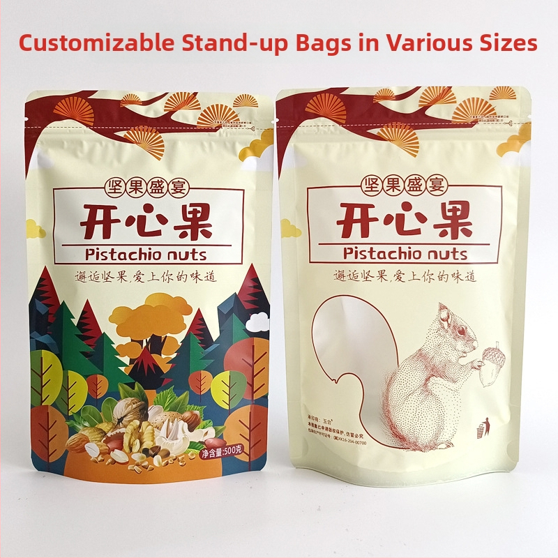 Geantă de ambalare a nucilor cu ZIP din plastic, pentru fructe uscate — Brand: Jichang Plastic Industry