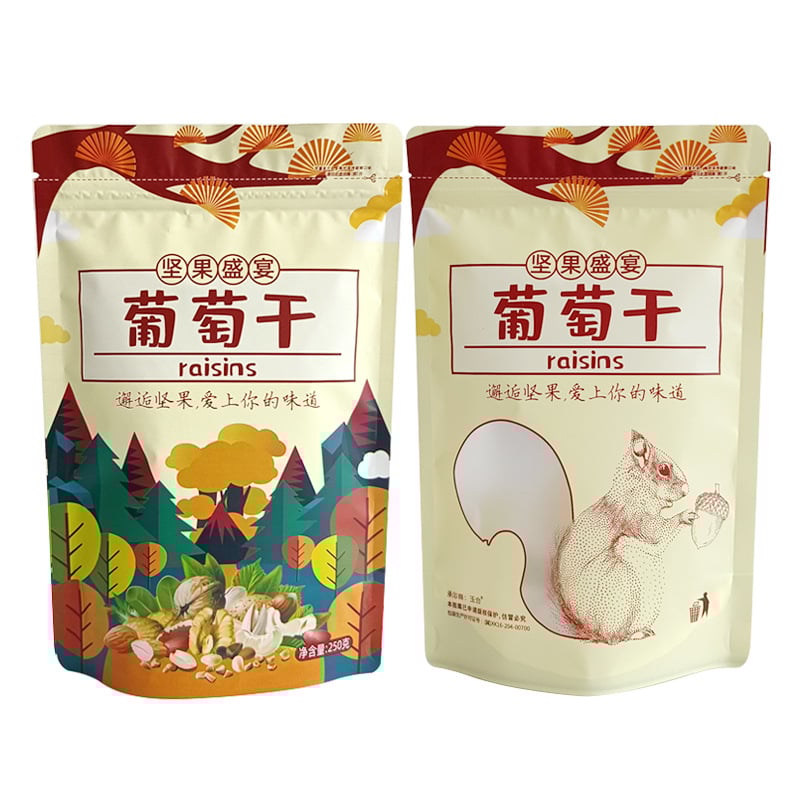 Geantă de ambalare a nucilor cu ZIP din plastic, pentru fructe uscate — Brand: Jichang Plastic Industry