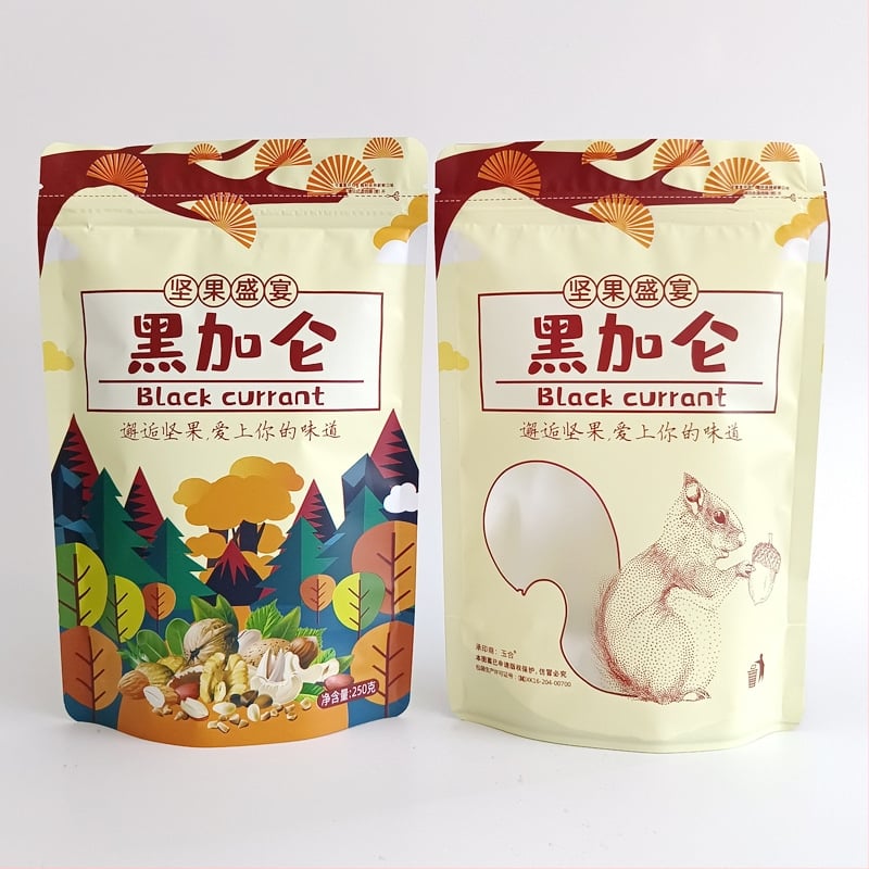 Geantă de ambalare a nucilor cu ZIP din plastic, pentru fructe uscate — Brand: Jichang Plastic Industry