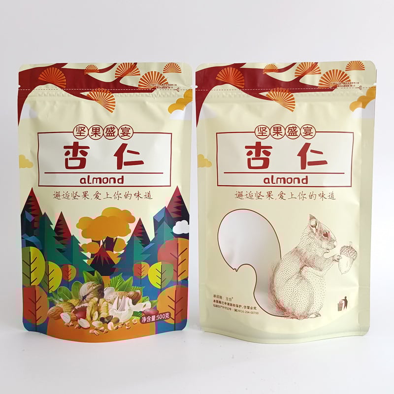 Geantă de ambalare a nucilor cu ZIP din plastic, pentru fructe uscate — Brand: Jichang Plastic Industry