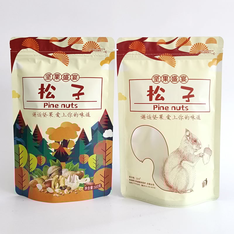 Geantă de ambalare a nucilor cu ZIP din plastic, pentru fructe uscate — Brand: Jichang Plastic Industry