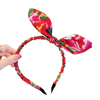 Hajpánt masnival – kevert anyagok, kézzel készített, 2025 tavasza, pásztor stílus, friss és édes