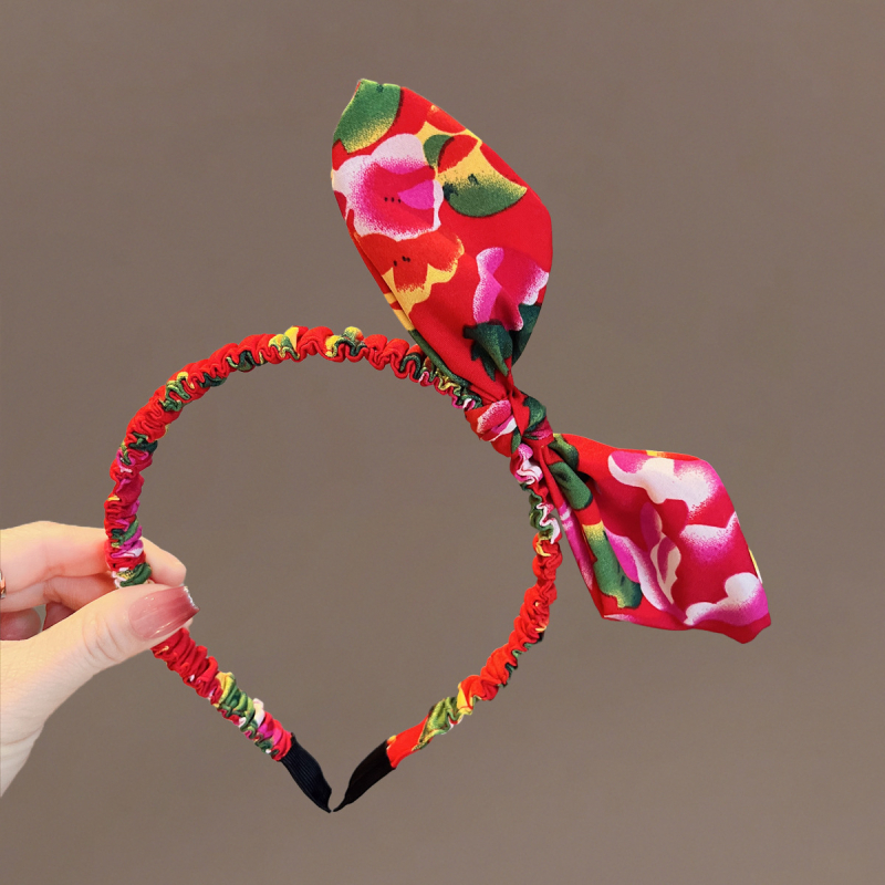 Hajpánt masnival – kevert anyagok, kézzel készített, 2025 tavasza, pásztor stílus, friss és édes