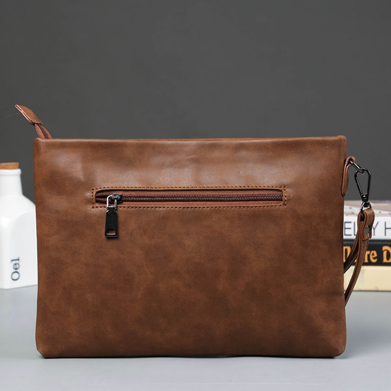 Férfi clutch táska PU bőrrel, vízálló és kopásálló, üzleti utazáshoz, dokumentumtáska