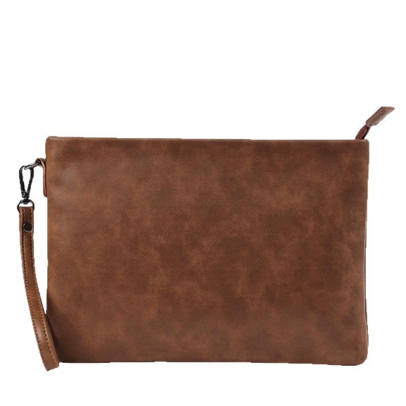Férfi clutch táska PU bőrrel, vízálló és kopásálló, üzleti utazáshoz, dokumentumtáska