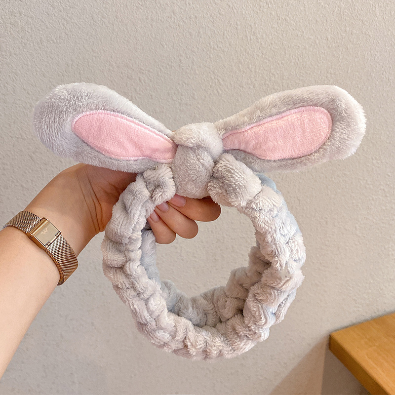 Arcmaszk fejpánt, koreai stílus, anyag: szövet, kockás minta, állat alak – fejfedő kiegészítő