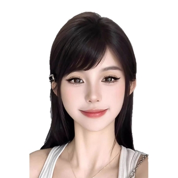 Francia stílusú frufru paróka – természetes haj, könnyű, varrat nélküli, kézzel készített, modell W-L79