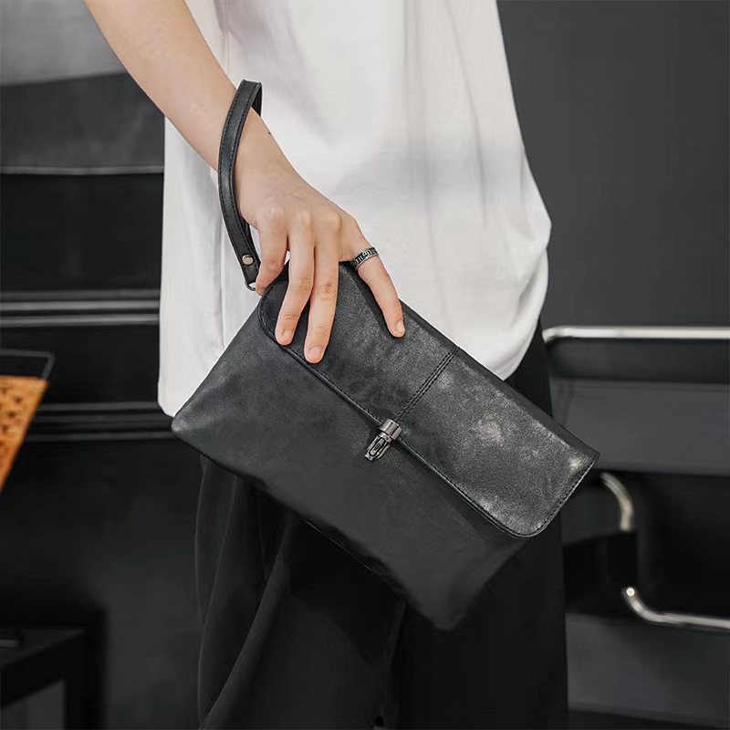 Muška clutch torba s urbanim minimalističkim stilom, PU koža, vodootporna, podstava od poliestera, veliki kapacitet