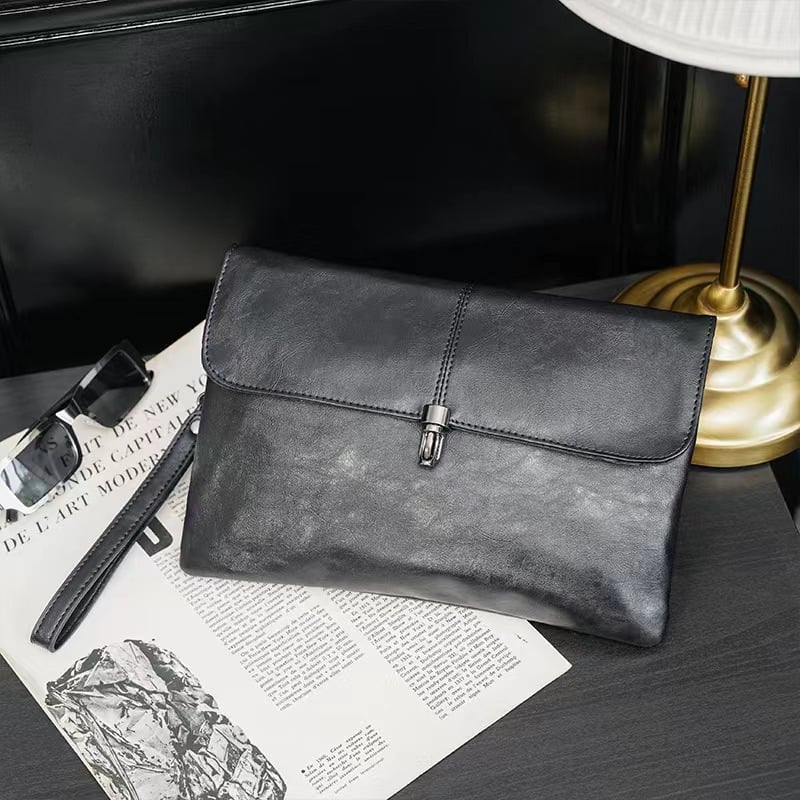 Muška clutch torba s urbanim minimalističkim stilom, PU koža, vodootporna, podstava od poliestera, veliki kapacitet