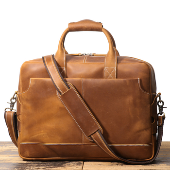 Üzleti táska valódi bőrből – első réteg tehénbőrből, bélés poliészter-pamut, bővítési funkció, ideális üzleti utazásokhoz