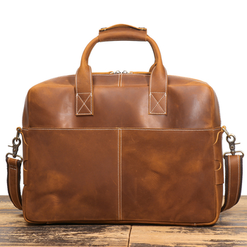 Üzleti táska valódi bőrből – első réteg tehénbőrből, bélés poliészter-pamut, bővítési funkció, ideális üzleti utazásokhoz