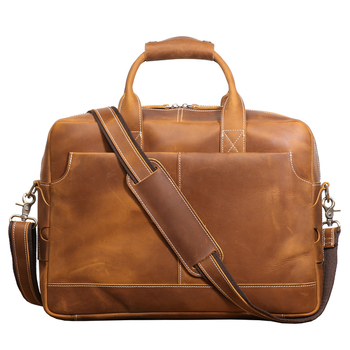 Üzleti táska valódi bőrből – első réteg tehénbőrből, bélés poliészter-pamut, bővítési funkció, ideális üzleti utazásokhoz