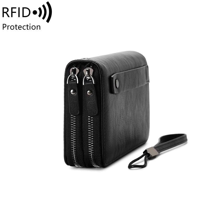 RFID kártyatartó pénztárca – PU bőr, városi minimalist design, lopás elleni védelem, antimagnetikus, modell QB327