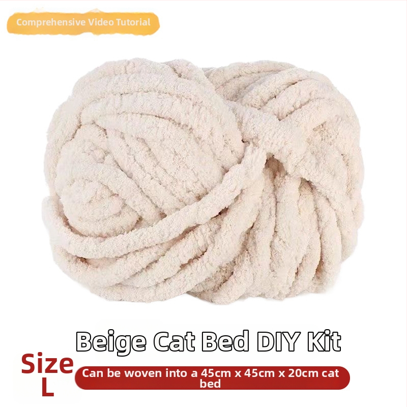 Κυκλικό γατόσπιτο από μαλλί, ημι-κλειστό, αναπνεόμενο, για εσωτερική χρήση, κατάλληλο για γάτες και σκύλους