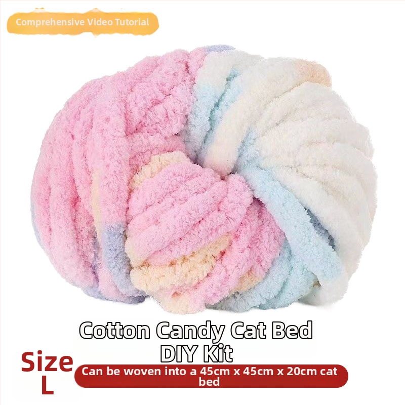 Κυκλικό γατόσπιτο από μαλλί, ημι-κλειστό, αναπνεόμενο, για εσωτερική χρήση, κατάλληλο για γάτες και σκύλους