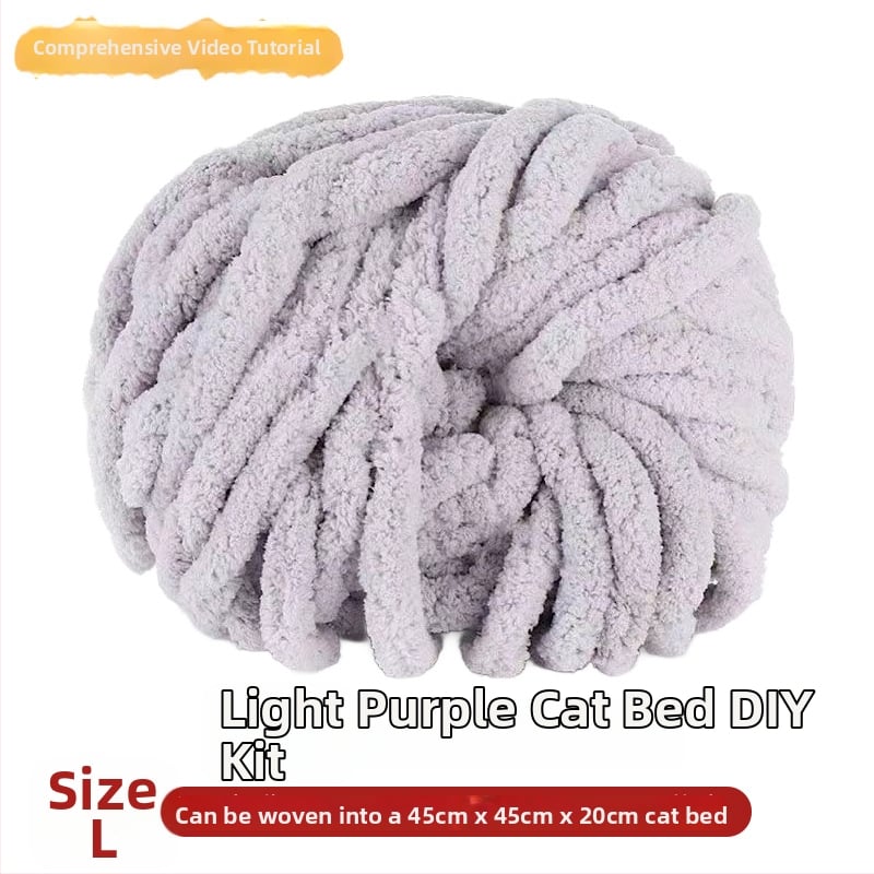 Κυκλικό γατόσπιτο από μαλλί, ημι-κλειστό, αναπνεόμενο, για εσωτερική χρήση, κατάλληλο για γάτες και σκύλους