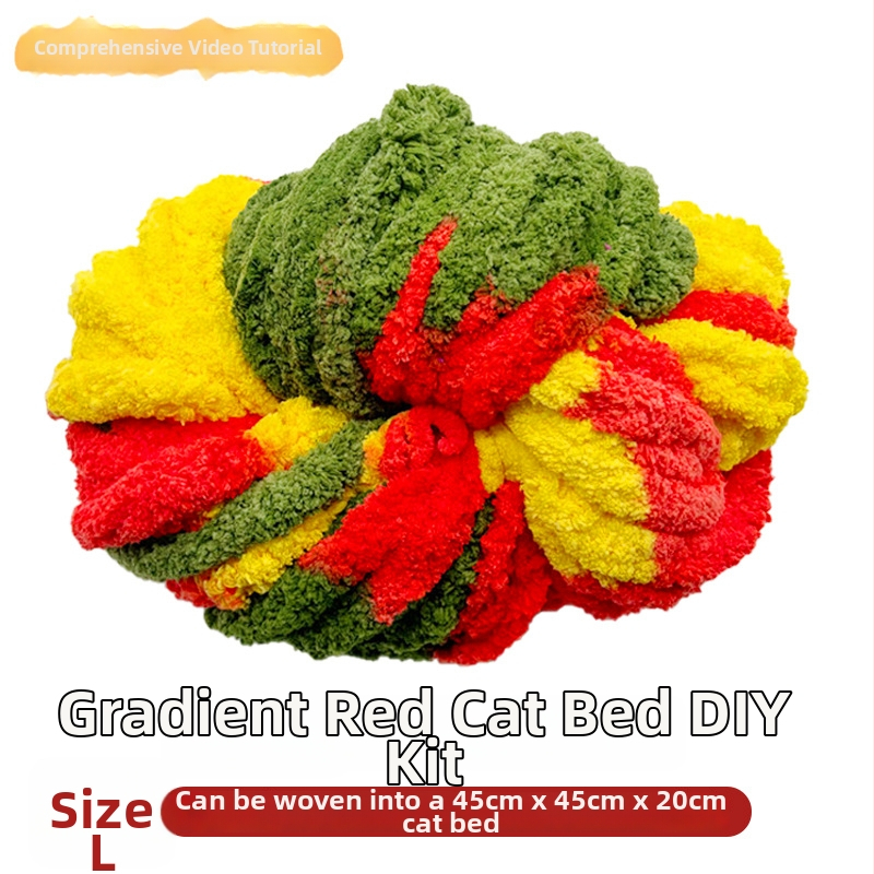 Κυκλικό γατόσπιτο από μαλλί, ημι-κλειστό, αναπνεόμενο, για εσωτερική χρήση, κατάλληλο για γάτες και σκύλους