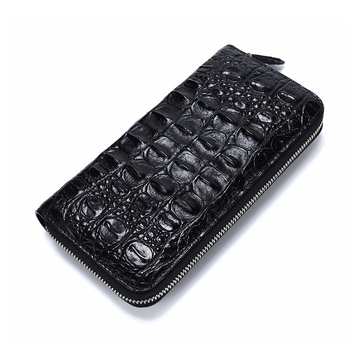 Muška clutch torba od kože krokodila, prava koža, otporna na habanje, jednofarbna, podstava od prvog sloja teleće kože, poslovni stil