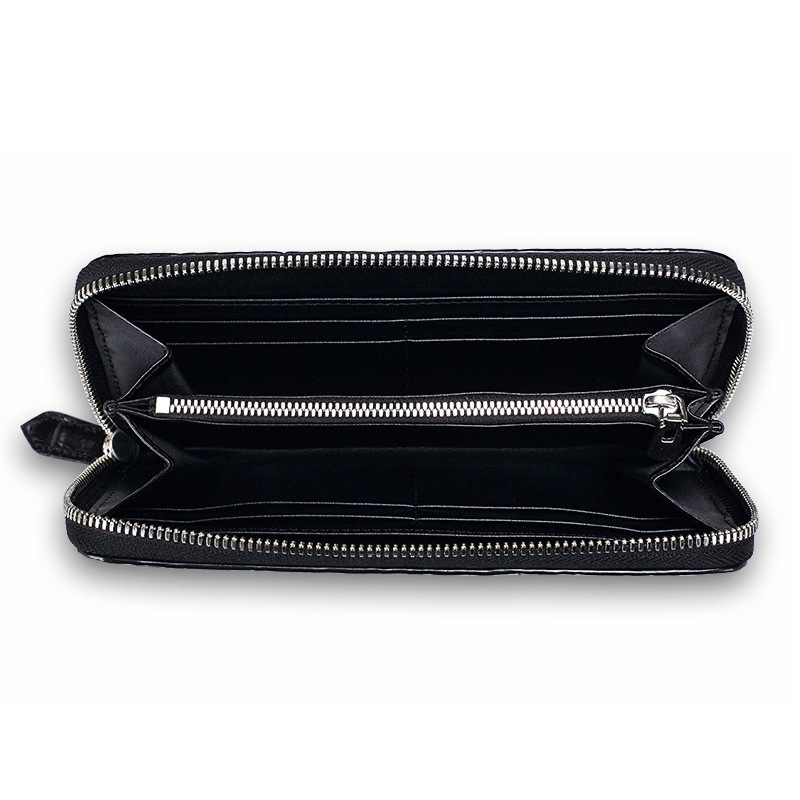 Muška clutch torba od kože krokodila, prava koža, otporna na habanje, jednofarbna, podstava od prvog sloja teleće kože, poslovni stil