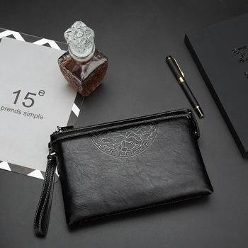 Muški clutch od PU kože, otporan na habanje, gradski stil, podstava od poliester