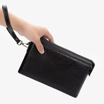 Muški clutch od PU kože, otporan na habanje, gradski stil, podstava od poliester