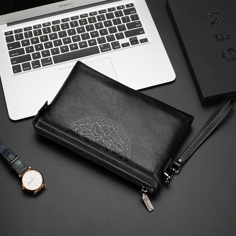 Muški clutch od PU kože, otporan na habanje, gradski stil, podstava od poliester