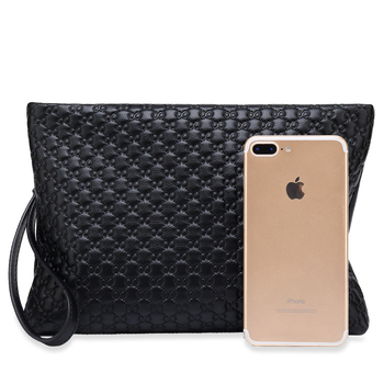KLORD muška kožna clutch FL6698, gornji sloj teleće kože, horizontalni kvadratni oblik, zatvarač, srednji kapacitet ispod 20L, vodootporan, zglobni remen