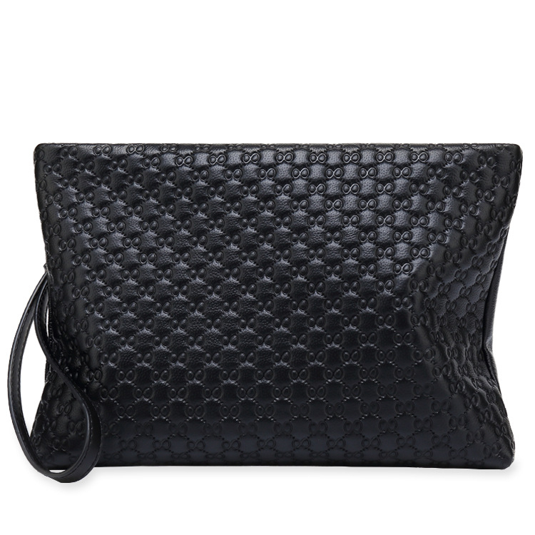 KLORD muška kožna clutch FL6698, gornji sloj teleće kože, horizontalni kvadratni oblik, zatvarač, srednji kapacitet ispod 20L, vodootporan, zglobni remen