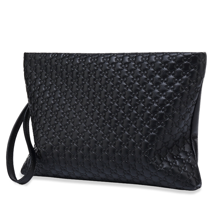 KLORD muška kožna clutch FL6698, gornji sloj teleće kože, horizontalni kvadratni oblik, zatvarač, srednji kapacitet ispod 20L, vodootporan, zglobni remen