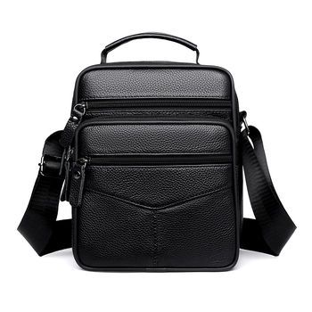 Muška crossbody torba od prvog sloja kože, vertikalni dizajn (koža prvog sloja; vodootporna; ultra lagana; otporna na habanje)