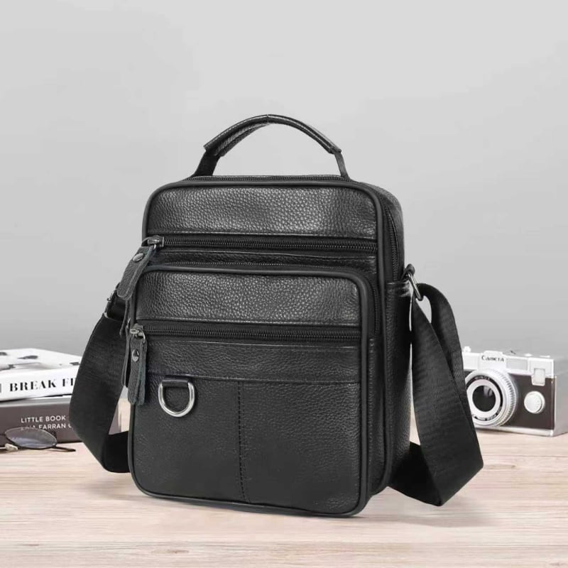 Muška crossbody torba od prave kože, vodootporna, podstava od teleće kože, poslovni stil