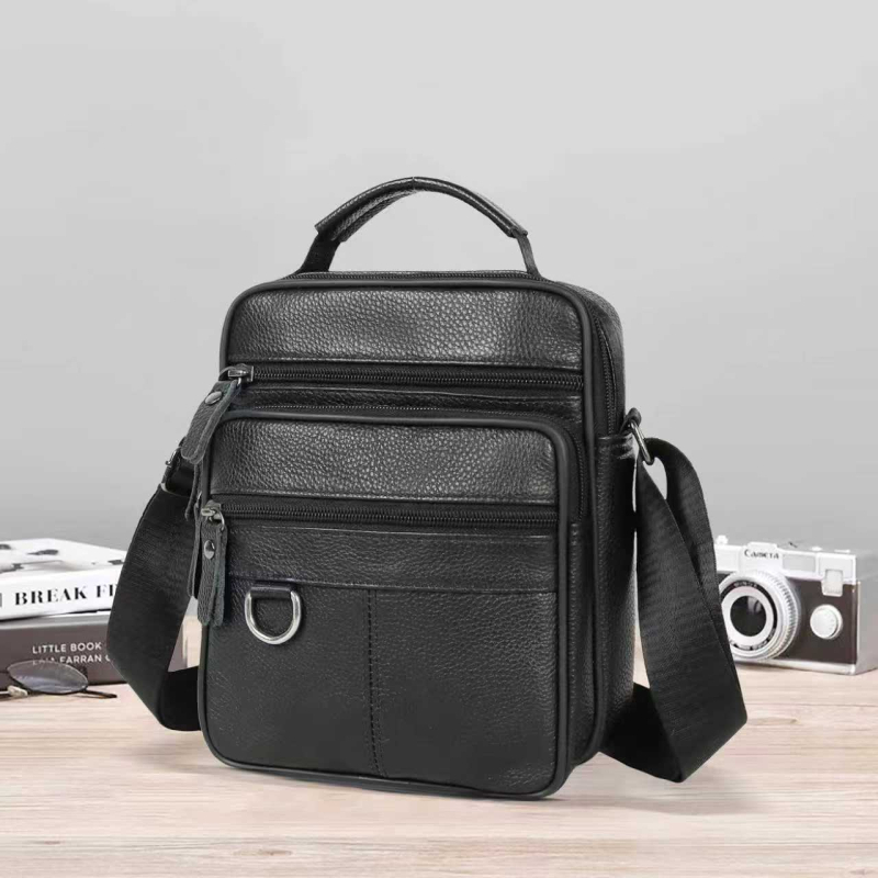 Muška crossbody torba od prave kože, vodootporna, podstava od teleće kože, poslovni stil