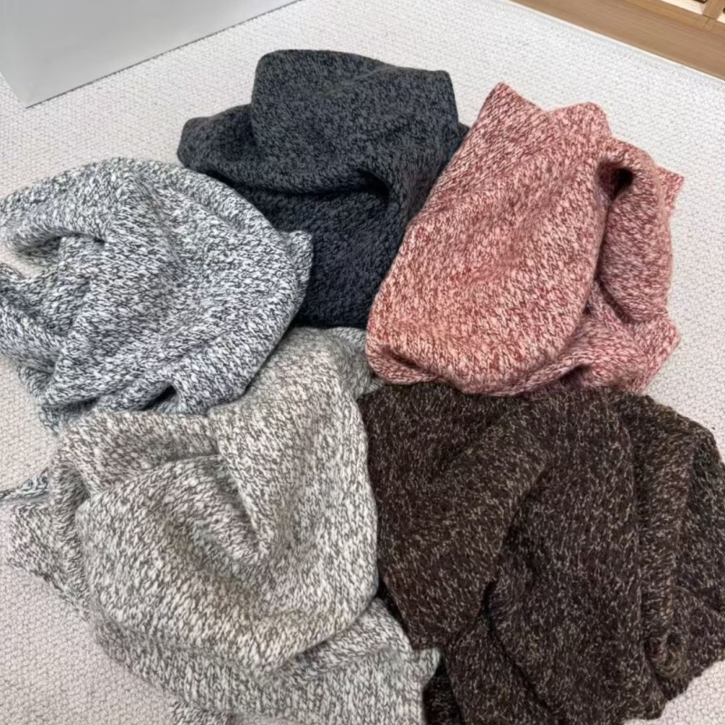 SYWC Шал от вълнена смес, триъгълен дизайн, warp knitting, зимна топлина