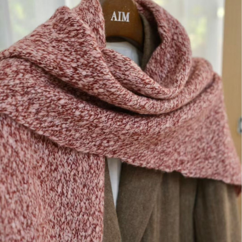 SYWC Шал от вълнена смес, триъгълен дизайн, warp knitting, зимна топлина