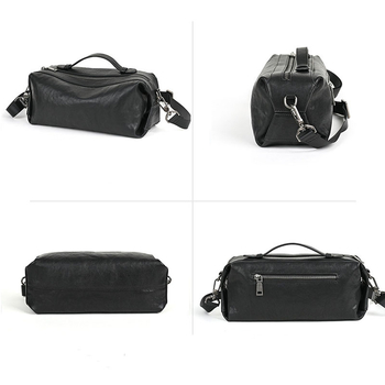 Muška crossbody torba od kože prvog sloja teleće kože – prava koža, otporna na habanje, polyester podstava, svakodnevna upotreba