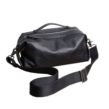 Muška crossbody torba od kože prvog sloja teleće kože – prava koža, otporna na habanje, polyester podstava, svakodnevna upotreba