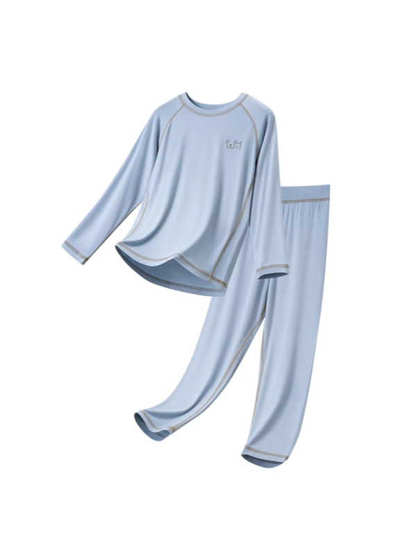 Set de pijamale din modal pentru copii — respirabil, ușor, unisex, pentru copii și adolescenți (8+ ani)