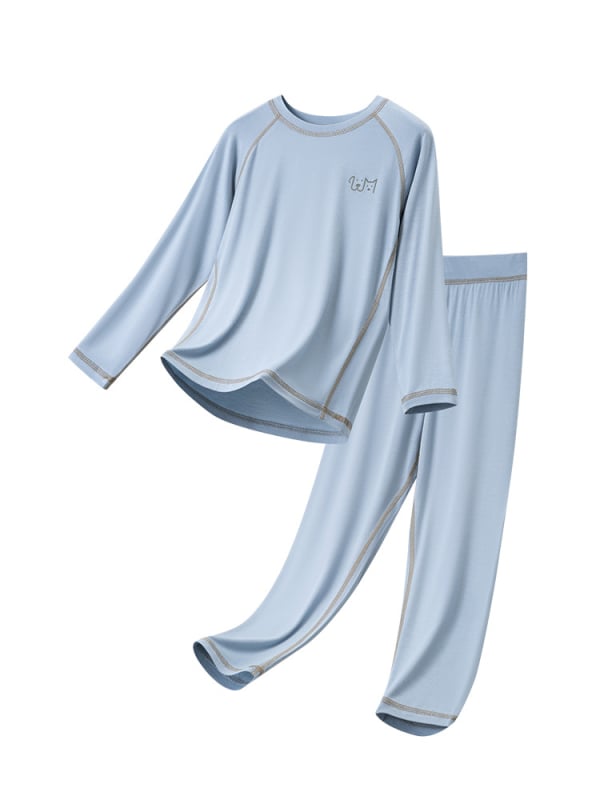 Set de pijamale din modal pentru copii — respirabil, ușor, unisex, pentru copii și adolescenți (8+ ani)