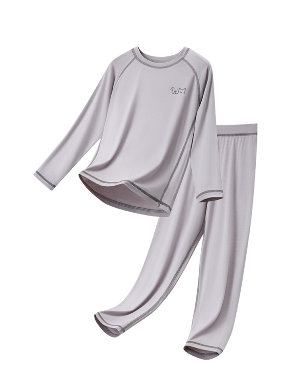 Set de pijamale din modal pentru copii — respirabil, ușor, unisex, pentru copii și adolescenți (8+ ani)