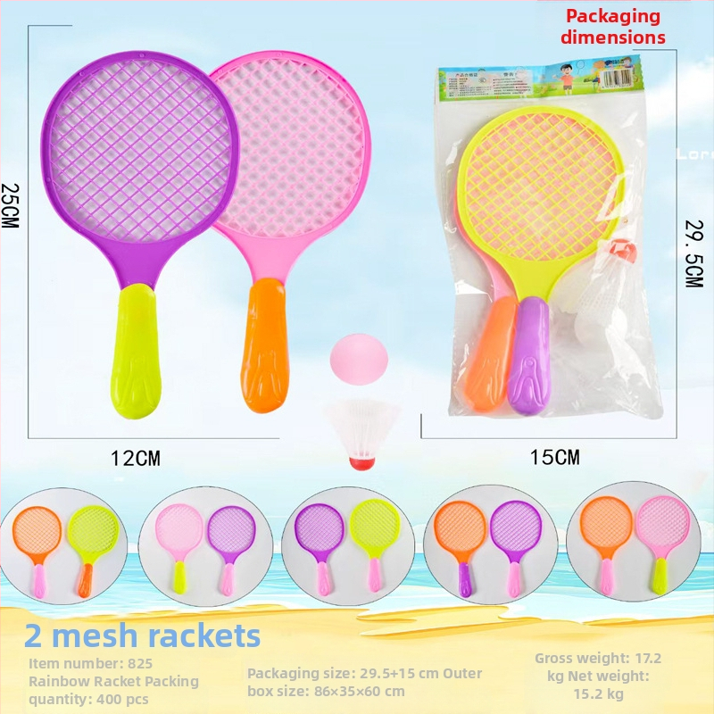 Σετ ρακέτες μπάντμιντον και τένις με πολυεστερικές χορδές, 95–100 g, μέτρια σκληρότητα, εσωτερική/εξωτερική χρήση