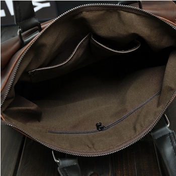Muška crossbody torba za poslovna putovanja, PU koža, vodootporna, poliester podstava, jednobojni dizajn