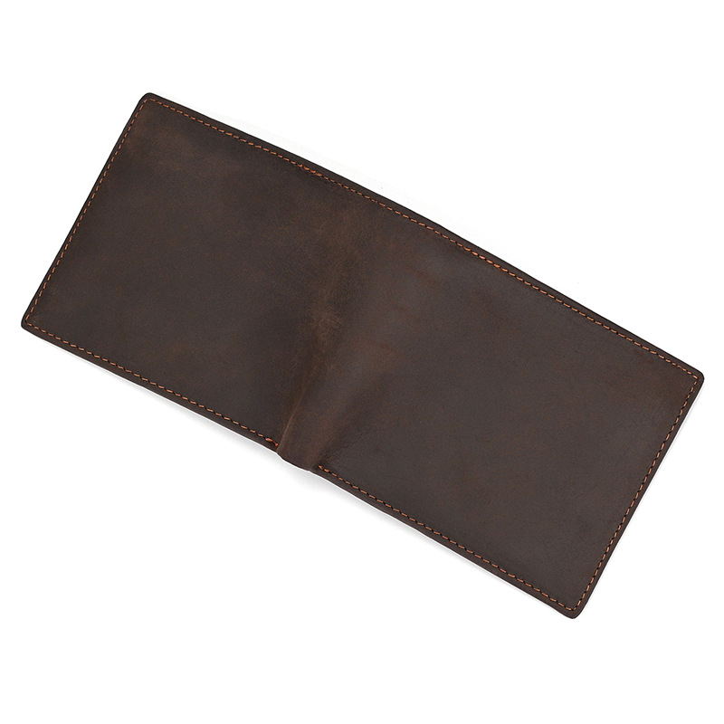 Férfi bőrtárca – vízszintes, kétoldalas kivitel, valódi bőr, modell 6092, poliészter bélés, városi minimalizmus, mindennapi használatra
