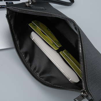 Férfi clutch – PU bőr, városi egyszerű stílus, állatmintás, belső nylon bélés, kopásállóság