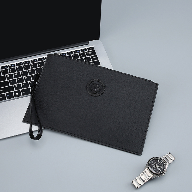 Férfi clutch – PU bőr, városi egyszerű stílus, állatmintás, belső nylon bélés, kopásállóság