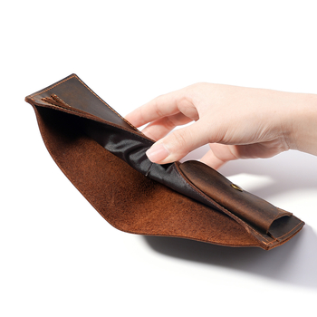 Férfi valódi bőr horizontális pénztárca, első réteg marhabőrből, aprópénztárca, ultra könnyű, vízálló, kibővíthető kapacitás, 2025 téli kiadás