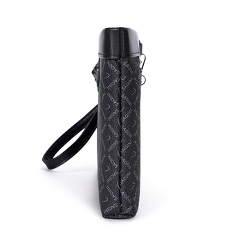 Muška PU clutch torba, vodootporna, uzorak slova, podstava od poliestera, za poslovna putovanja