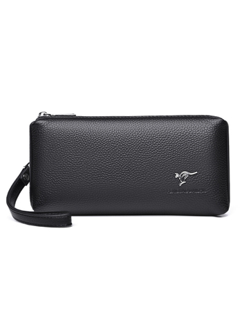 Férfiaknak szánt clutch táska valódi bőrből, első réteg borjúbőrből, ultra könnyű, kopásálló, mindennapi üzleti használatra