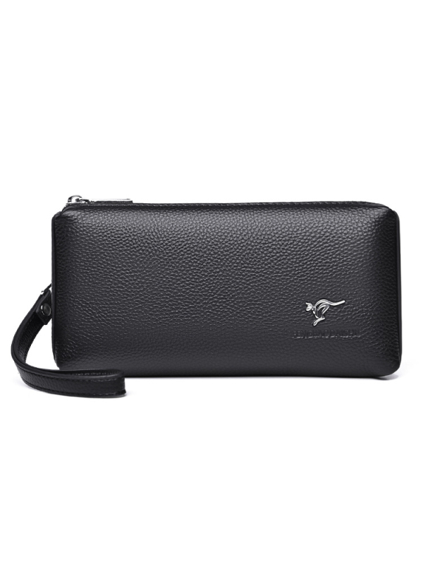 Férfiaknak szánt clutch táska valódi bőrből, első réteg borjúbőrből, ultra könnyű, kopásálló, mindennapi üzleti használatra