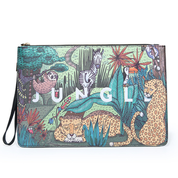 Férfi PU bőr clutch — vízálló, utcai stílus, állatmintás, modell YH9979, bélés poliészter